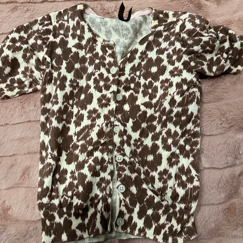 Old Navy Brown and White Button Down Shirt